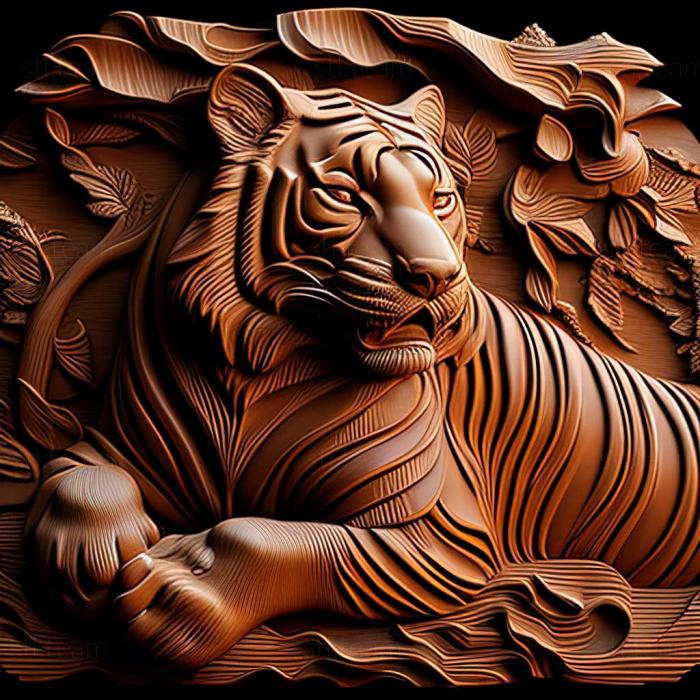 3D модель Знаменита тварина тигра Амадея (STL)